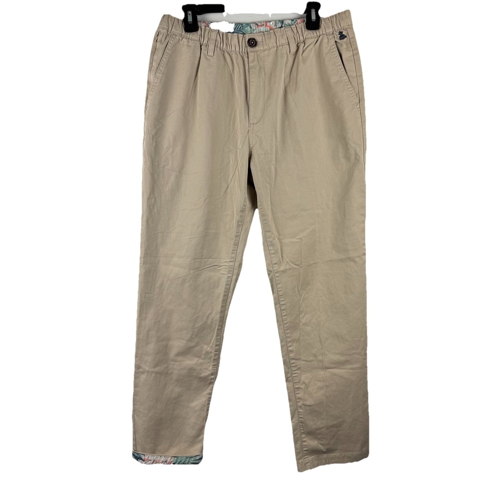 CHUBBIES‎ Mens Tech Stretch Regular fit Pants - Flip Hem - Khaki - XL